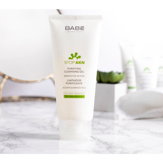 [CÔNG TY] Sữa rửa mặt BABE Stop Akn Purifying Cleansing gel cho da dầu mụn