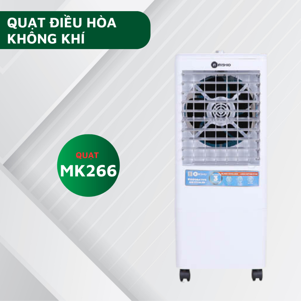 Quạt Làm Mát Không Khí Mishio MK266 80W 30L – Làm Mát Tối Ưu Cho Mùa Hè ...