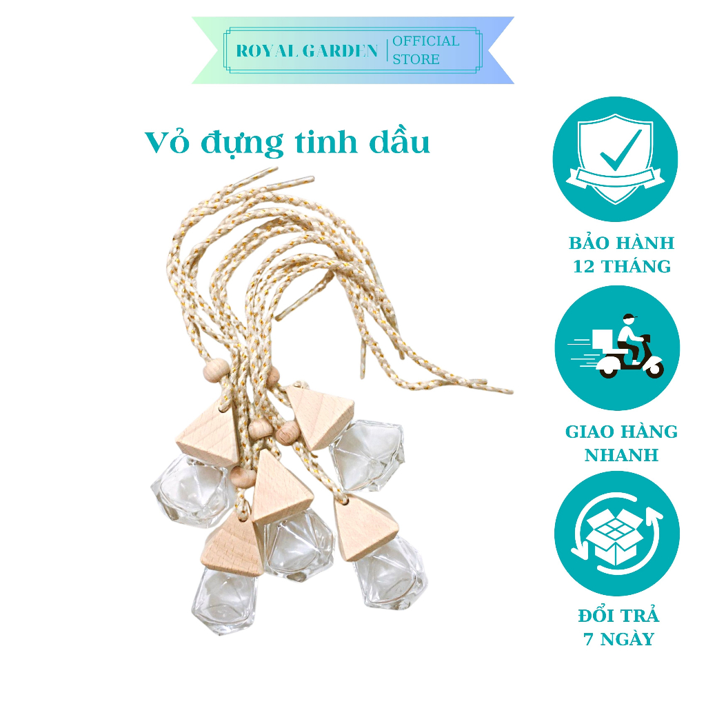 Lọ lục lăng đựng tinh dầu treo xe, treo tủ