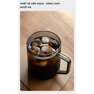 Volcano Ly thủy tinh uống trà cà phê 360ml Cafede Kona