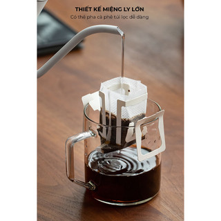Volcano Ly thủy tinh uống trà cà phê 360ml Cafede Kona