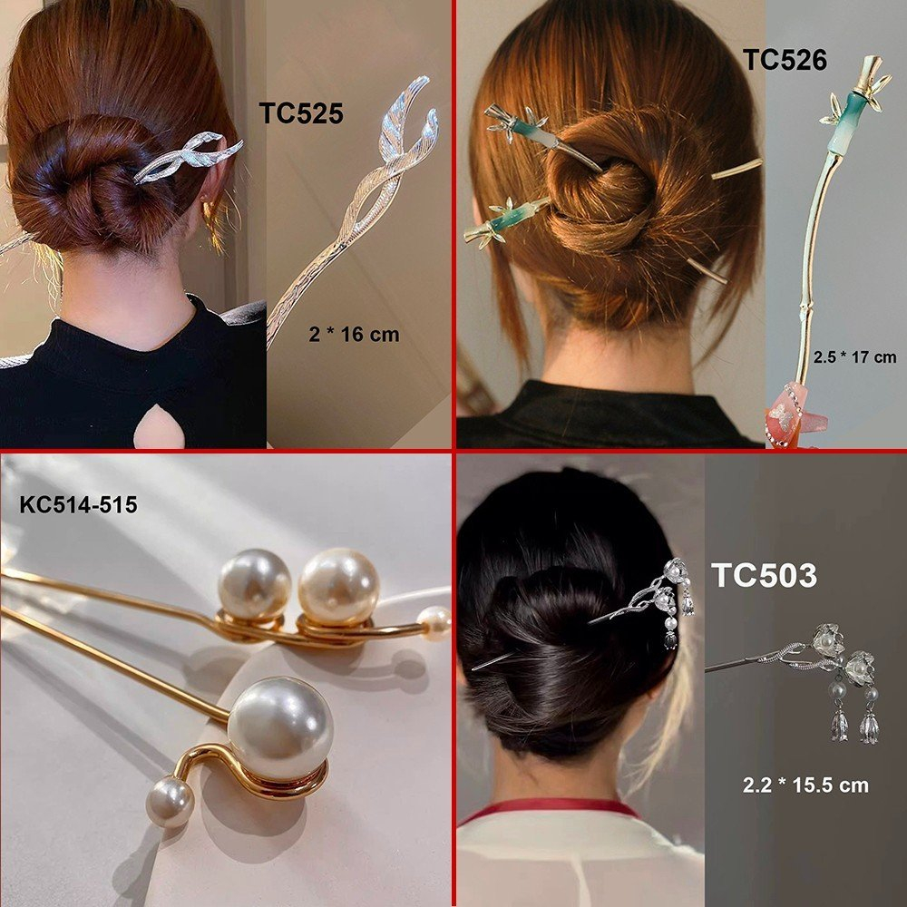 Ảnh GOTI Trâm Cài Tóc Búi Gọng Kim Loại Thanh Lịch Phong Cách Cổ Trang, Hiện Đại Dành Cho Nữ 3
