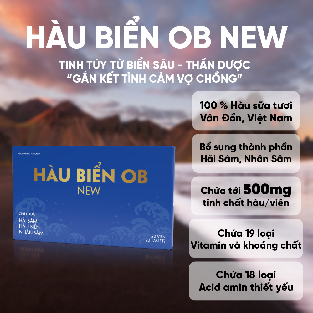 Ảnh Viên Uống Bổ Thận Tinh Hàu Biển OB New, Tăng Cường Sinh Lý Nam (Hộp 20 viên) Grow Green Az 2