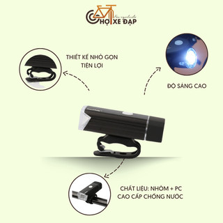 Đèn Trước Xe Đạp Thể Thao MACHFALLY Có Sạc Tiện Lợi Dùng Liên Tục Trong 6h, 4 Chế Độ Siêu Sáng, Chống Nước
