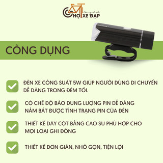 Đèn Trước Xe Đạp Thể Thao MACHFALLY Có Sạc Tiện Lợi Dùng Liên Tục Trong 6h, 4 Chế Độ Siêu Sáng, Chống Nước