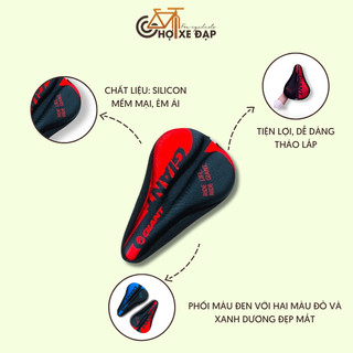 Bọc Nệm Yên Xe Đạp Chính Hãng GIANT Chất Liệu Silicon Êm Ái Siêu Dày Cao Cấp Phù Hợp Mọi Loại Yên Xe