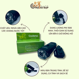 [Tặng Dầu Tra Xích] Đèn Còi Xe Đạp CADENA Y9 Chính Hãng Dung Lượng Pin 1500mAh Kháng Nước Tốt Đèn Siêu Sáng Còi To