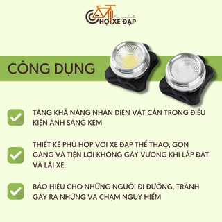Đèn Trước Sau Xe Đạp HJ-030B Gắn Xe Đạp Thể Thao Kèm Cáp Sạc Siêu Sáng Chống Nước Cực Tốt Chuyên Dụng Bền Bỉ