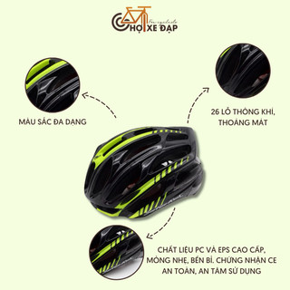 Mũ Bảo Hiểm Xe Đạp ScoHiro-Work Thoáng Khí Chất Liệu EPS Thể Thao Chống Sốc Nhẹ An Toàn Bền Đẹp Thời Trang