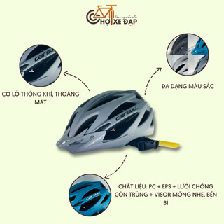 [Tặng Chuông Xe Đạp] Nón Bảo Hiểm Xe Đạp Thể Thao CAIRBULL X-Tracer Thoáng Khí Chất Liệu EPS An Toàn