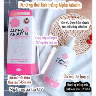 Kem Dưỡng và Sữa Tắm Trắng Body Alpha Arbutin Collagen Cream 3+ Plus - Hàng Thái