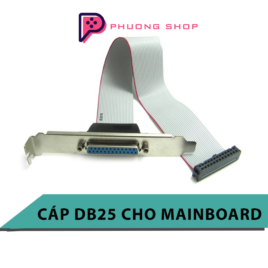 Dây cáp chuyển LPT cắm mainboard ra DB25 Female chân cái Chắn sắt 12cm ...