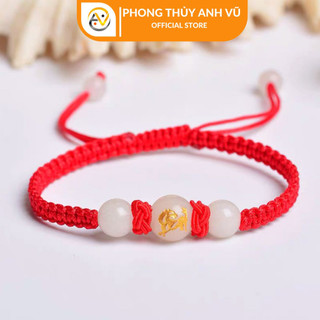 Vòng tết chỉ đỏ cho người tuổi ngọ - chất liệu dây dù đá mã não - may mắn tài lộc bình an