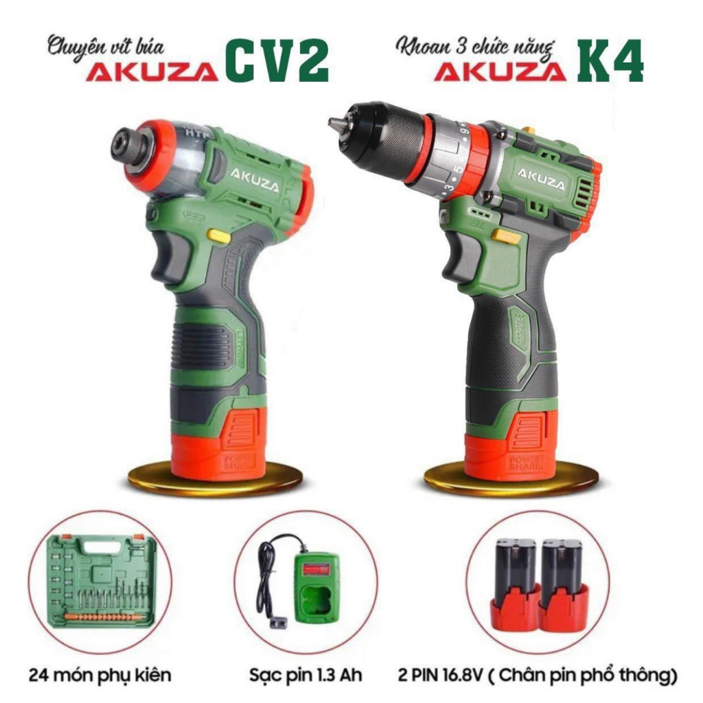 COMBO MÁY AKUZA 16.8V AKUZA K4 - AKUZA CV2 | Shopee Việt Nam