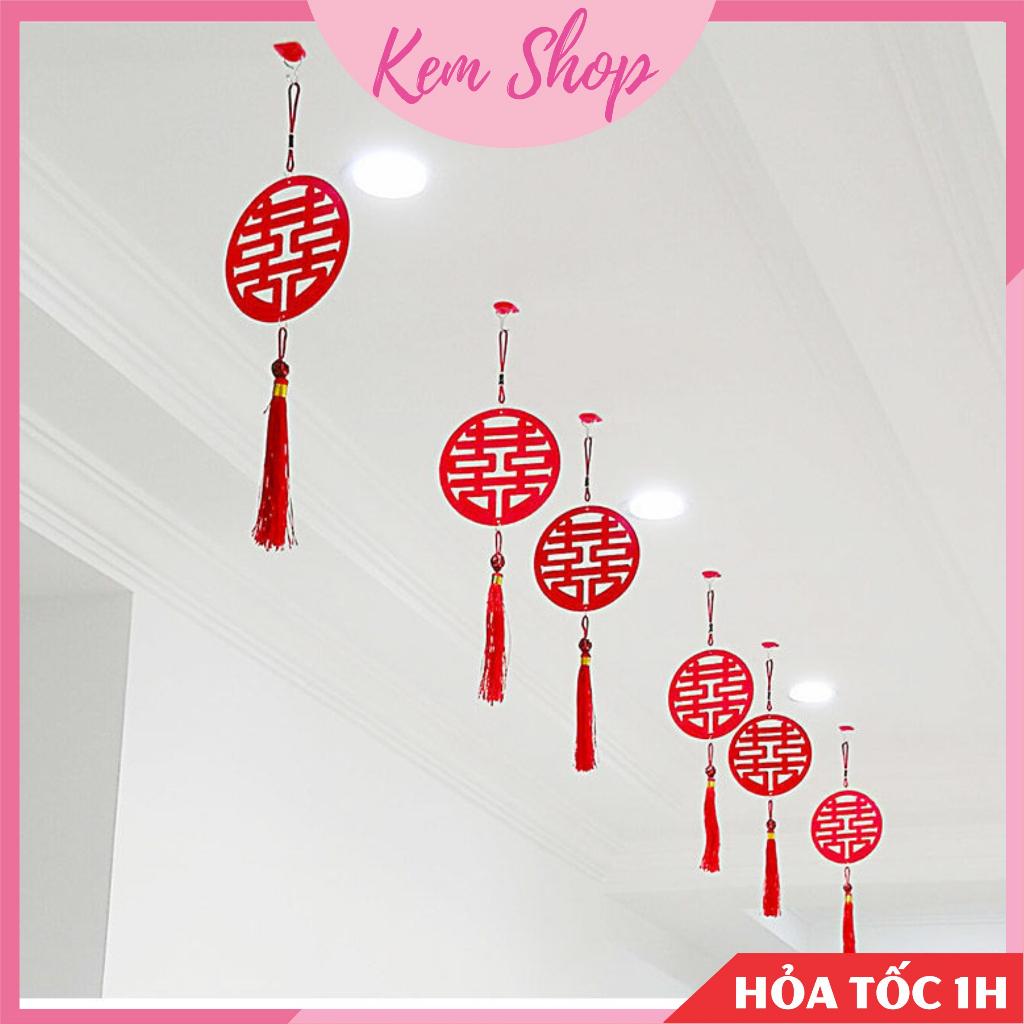 Phụ kiện set 2 dây treo tay nắm cửa trang trí đám cưới - Kem Shop