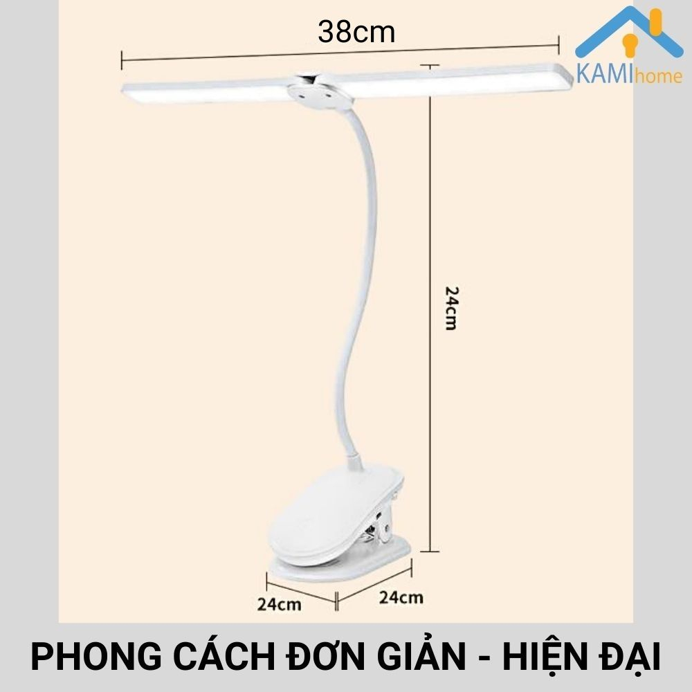 Đèn học kẹp bàn 2 thanh tỏa rộng bóng đèn led chống cận thị không tỏa ...