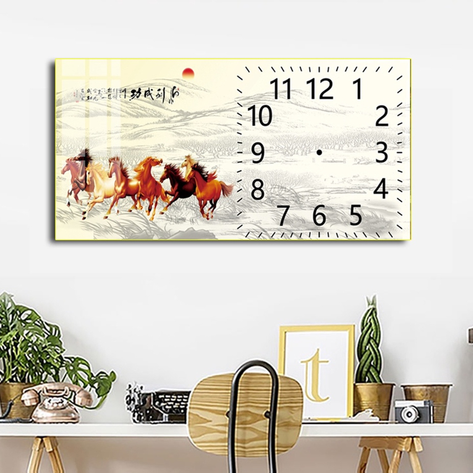 Tranh Đồng Hồ Mã Đáo Thành Công Phong Thuỷ