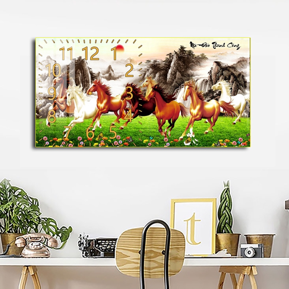 Tranh Đồng Hồ Mã Đáo Thành Công Phong Thuỷ 