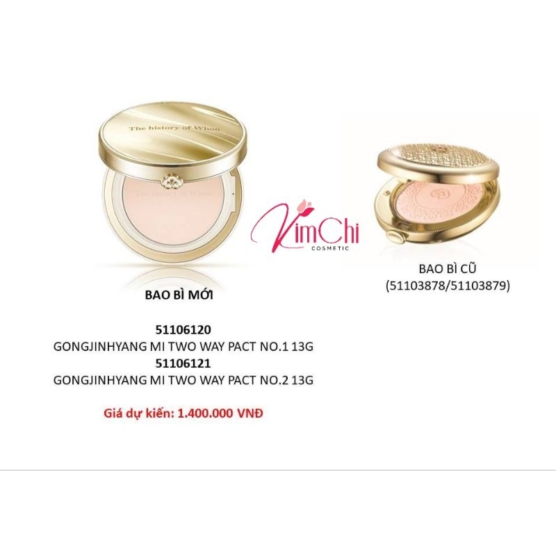 Phấn Phủ Whoo vàng Mi Powder Pact