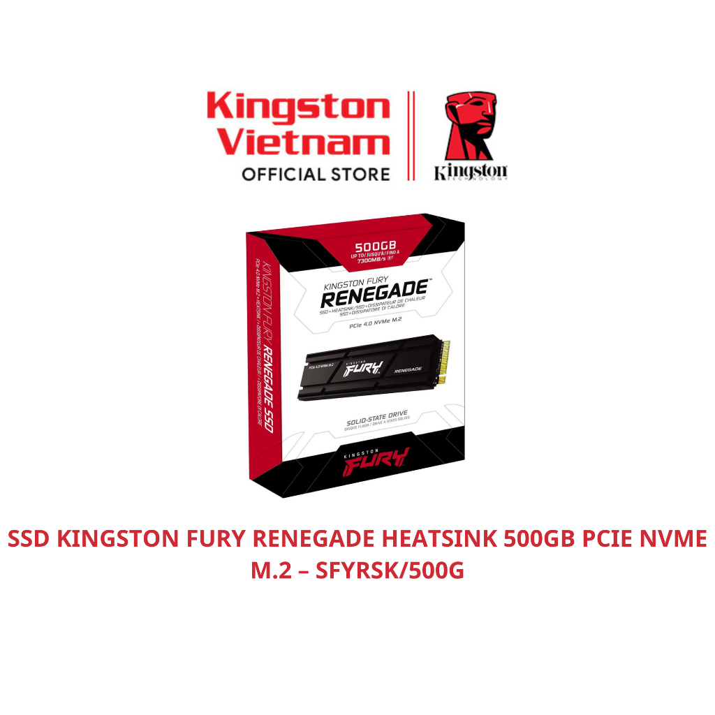 Ổ cứng SSD Kingston Fury Renegade Heatsink PCIe NVMe M.2 – SFYRSK|500G ...