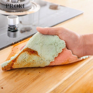 Combo 10 khăn lau đa năng PROKI KITCHEN 2 mặt siêu thấm nước, khăn lau bếp từ, khăn lau nhà bếp đa năng siêu thấm hút