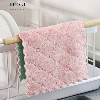 Combo 10 khăn lau đa năng PROKI KITCHEN 2 mặt siêu thấm nước, khăn lau bếp từ, khăn lau nhà bếp đa năng siêu thấm hút