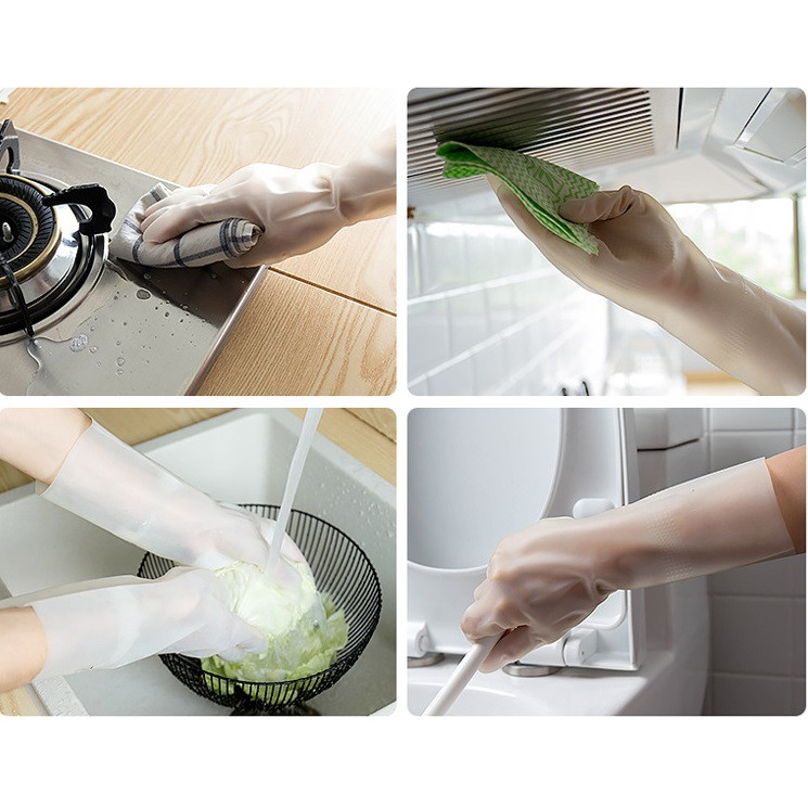 Găng tay cao su siêu dai - găng tay vệ sinh nhà bếp - rửa chén