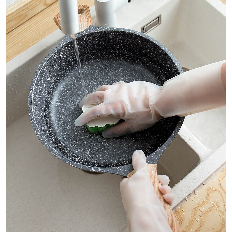 Găng tay cao su siêu dai - găng tay vệ sinh nhà bếp - rửa chén