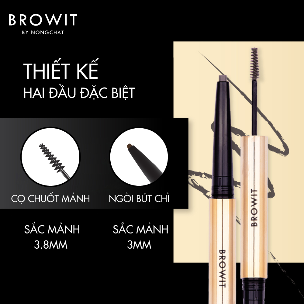 Ảnh Chì kẻ mày và mascara 2 trong 1 Browit Ultra Fine Dou Eyebrow Pencil & Mascara 3