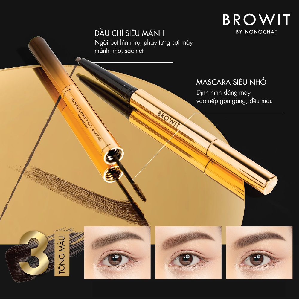 Ảnh Chì kẻ mày và mascara 2 trong 1 Browit Ultra Fine Dou Eyebrow Pencil & Mascara 4