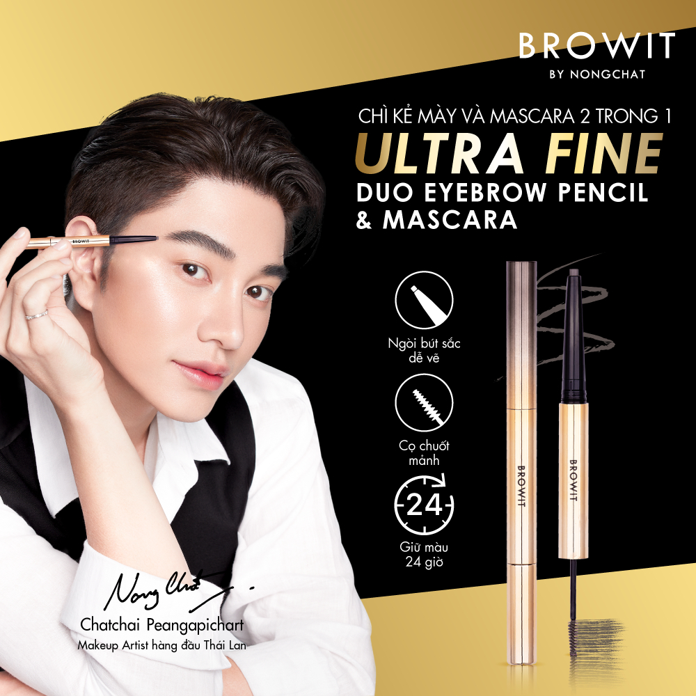 Ảnh Chì kẻ mày và mascara 2 trong 1 Browit Ultra Fine Dou Eyebrow Pencil & Mascara 2