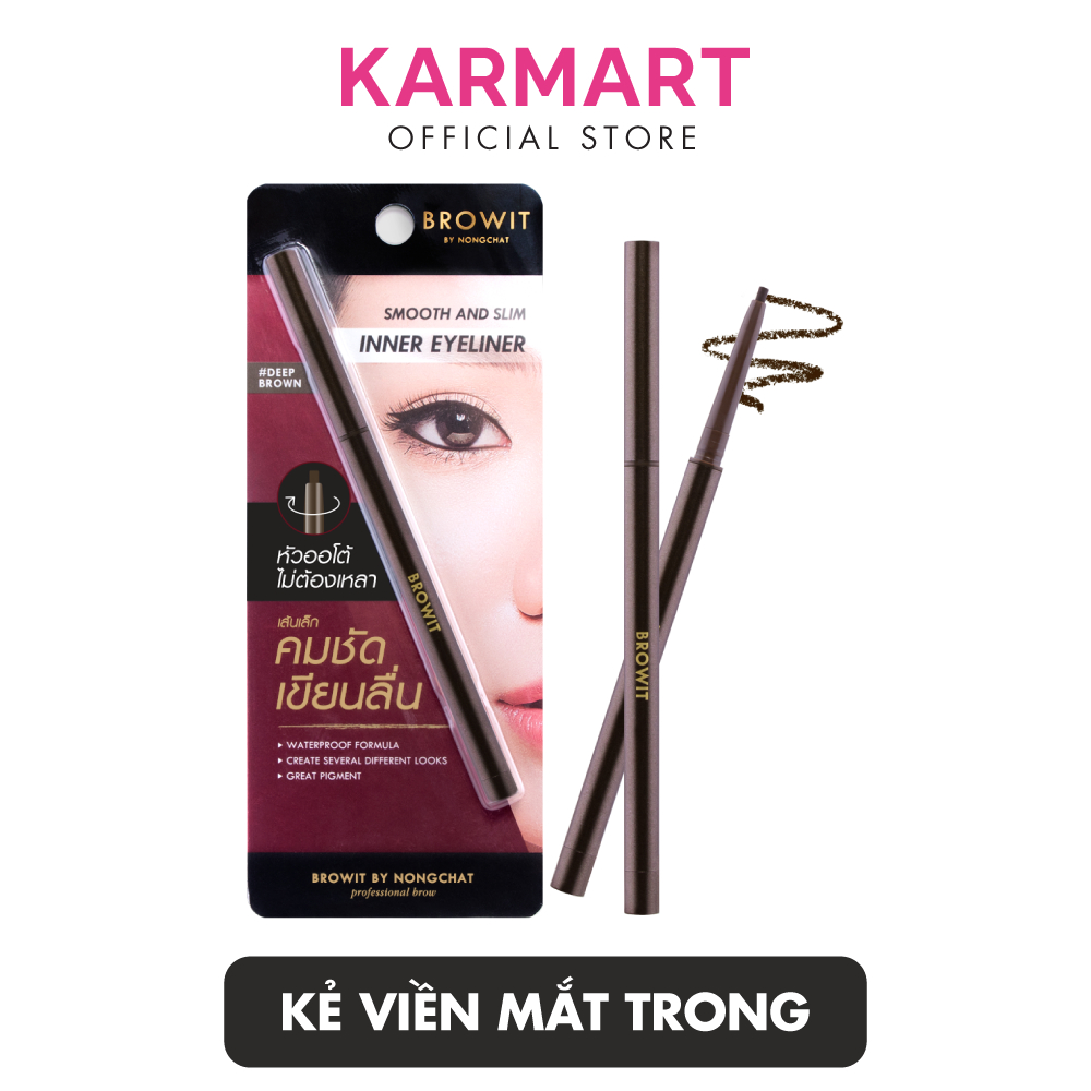 Ảnh Kẻ Viền Mắt Trong Browit Chống Nước, Chì Kẻ Mắt Dạng Sáp Sắc Nét Smooth And Slim Inner Eyeliner 0.1g 2