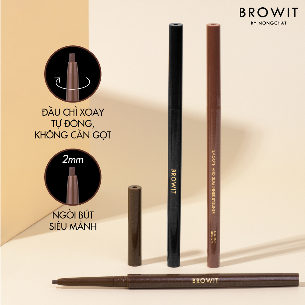 Ảnh Kẻ Viền Mắt Trong Browit Chống Nước, Chì Kẻ Mắt Dạng Sáp Sắc Nét Smooth And Slim Inner Eyeliner 0.1g 4