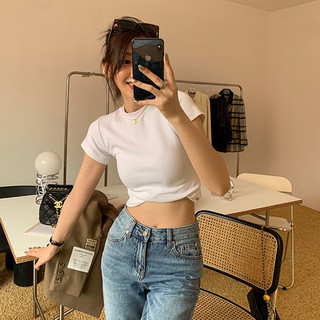 Áo Croptop Thun Tăm Chất Bozip Trơn Nữ