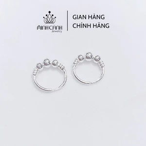 Bông Tai Bạc Ta Xoắn Bi Trẻ Em - Minh Canh Jewelry