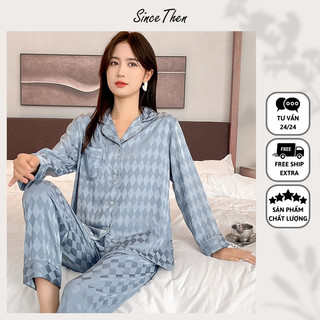 Đồ ngủ nữ dài tay cao cấp, pyjama nữ vải lụa mềm mát (Kèm ảnh thật) - Since Then