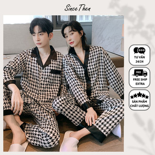 Bộ đồ ngủ đôi dài tay caro muối tiêu, bộ đồ ngủ đôi cho vợ chồng mới cưới (có ảnh thật kèm theo) - Sincethen