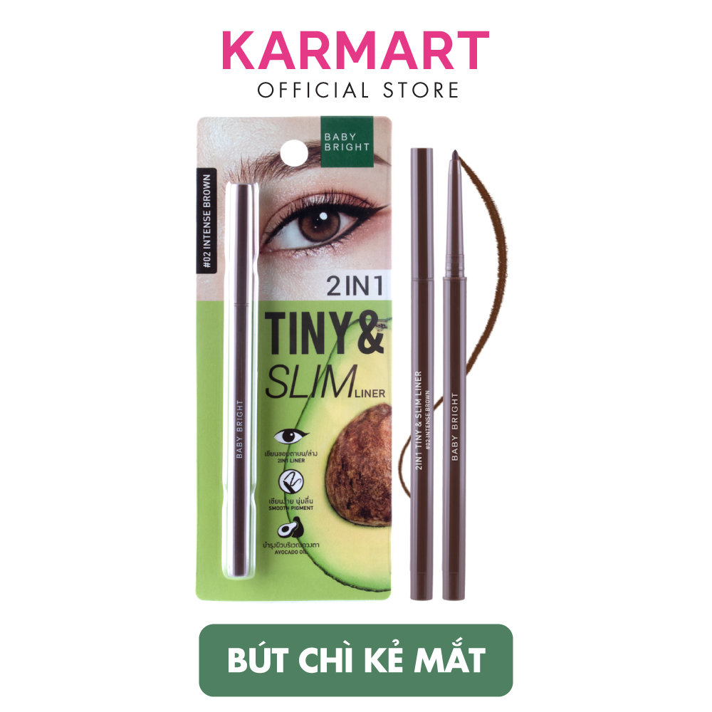 Ảnh Bút kẻ mắt 2 in 1 Baby Bright Tiny & Slim Liner 0.1g 2