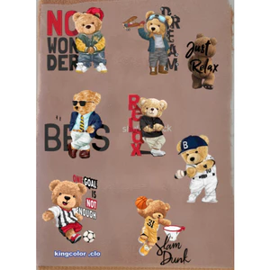 HÌNH ỦI ÁOSticker logo GẤU ỦI ÁO ĐẸP.CHẤT LƯỢNG.MẦU SẮC ẤN TƯỢNG- Hàng thiết kế.IN ỦI TRỰC TIẾP BẰNG BÀN LÀ.BÀN ỦI