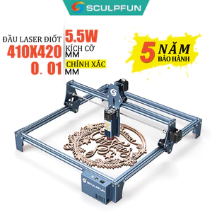 Máy Khắc Laser SCULPFUN S9 / S9 Kèm Tấm Tổ Ong / Icube, Diện Tích Khắc 410 X 420mm