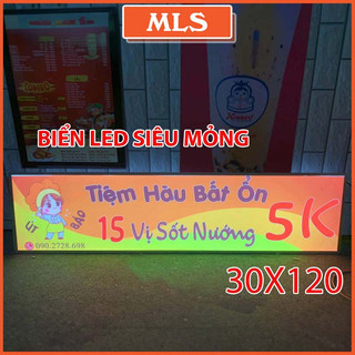 Menu hộp đèn kích thước 30x120, hộp đèn quảng cáo, hộp led menu, khung ...
