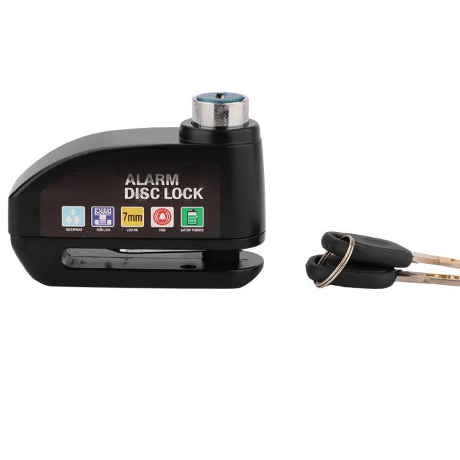 Ổ Khoá Phanh Đĩa Xe Máy Báo Động Có Còi Hú Chống Trộm Alarm Disc Lock Chống Nước An Toán Chắc Chắn