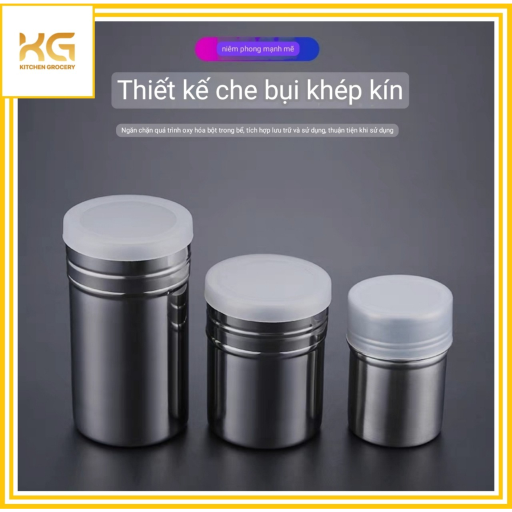 Hủ Inox Rắc Bột Cacao, Đường, Bột Nguyên Liệu Trang Trí | Shopee Việt Nam