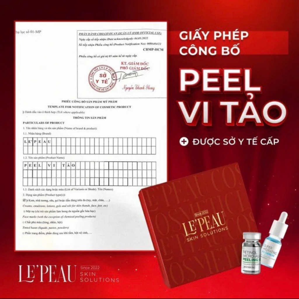 Ảnh MPeel Da Retinol Vi Tảo 10ml, Tinh Chất Tái Tạo Da Sinh Học Căng Bóng Chính Hãng, Tặng Kèm Serum Mụn và SRM - LE'PEAU m 2