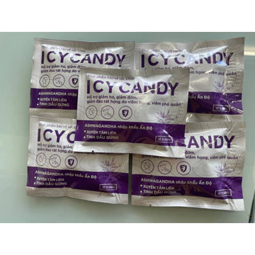 ICY CANDY hộp 20 Vỉ x 5 viên kẹo ngậm ho - Giúp Giảm Ho, Giảm Đờm, Đau Rát Họng Hiệu Quả
