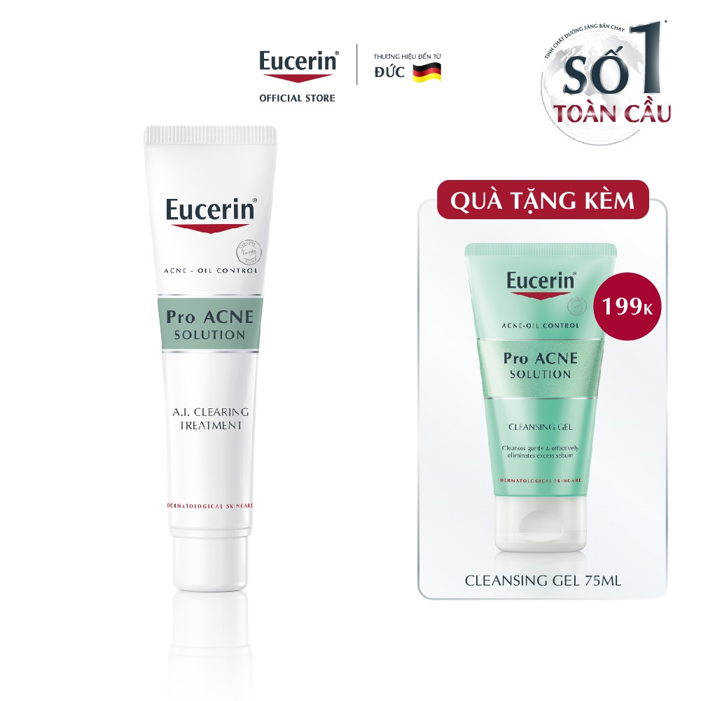 Ảnh Gel Giúp Giảm Mụn & Nhờn Eucerin Pro Acne A.I. Clearing Treatment 40ml 1