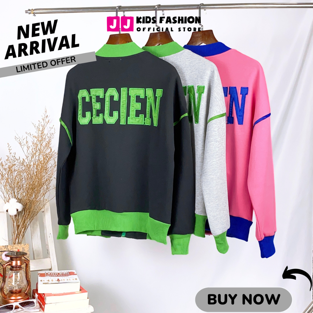 Khoác Bomber Unisex, Áo Bomber bé trai, bé gái thêu chữ thời trang size đại 30 - 60kg - JJ Kids