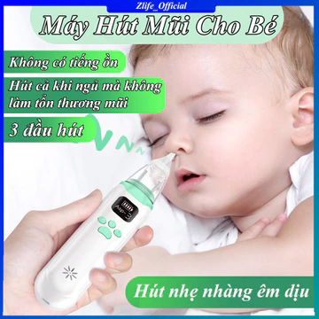 Máy Hút Mũi Cho Bé Sơ Sinh Cao Cấp - Dụng Cụ Làm Sạch Mũi Bằng Điện Êm Dịu An Toàn Cho Trẻ - Máy Hút Đờm 3 Cấp Lực Hút