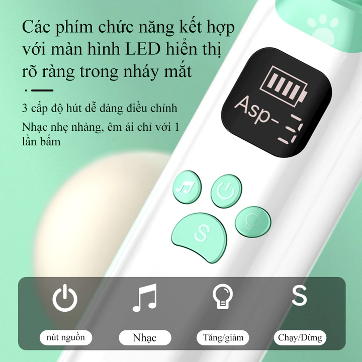 Máy Hút Mũi Cho Bé Sơ Sinh Cao Cấp - Dụng Cụ Làm Sạch Mũi Bằng Điện Êm Dịu An Toàn Cho Trẻ - Máy Hút Đờm 3 Cấp Lực Hút – 6