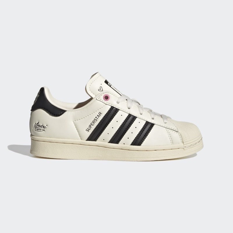 adidas gazelle silver green womens Men's Superstar Leather Low-top Sneakers in Black & White